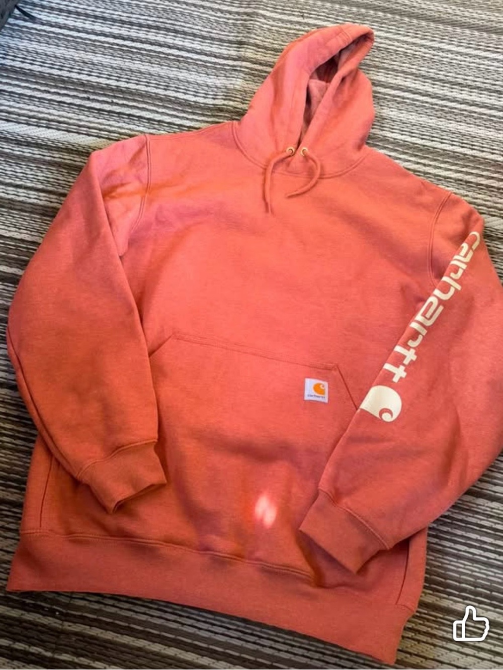 Carhartt Men's Coral Crewneck Hoodie with Sleeve Logo